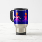 De Voyage Fun Blue Commuter 'Java Yoga' Travel Mug (Devant gauche)