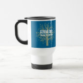 De Voyage Généalogie Tourisme Mug (bleu) (Gauche)