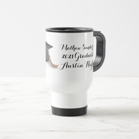 De Voyage Graduation inoxydable Steele Mug (Devant droit)