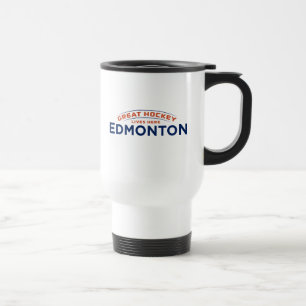 De Voyage Grand Hockey Edmonton White Travel Mug