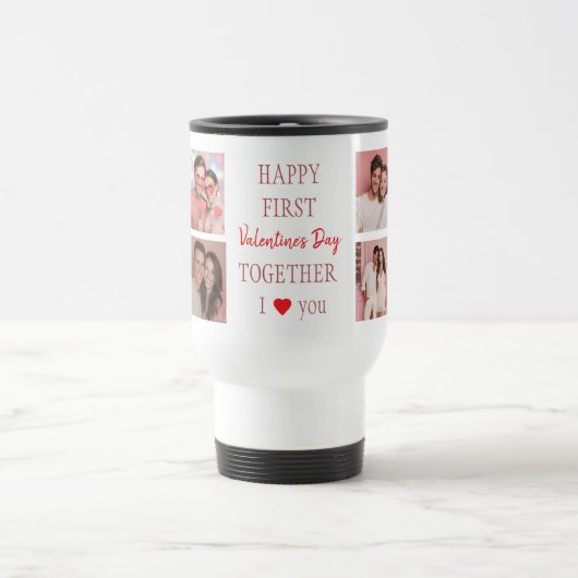 De Voyage Happy First Valentine's Day Custom Travel Mug  (Centre)