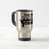 De Voyage Honey Badger Hunter mug - choisir style et couleur (Devant gauche)