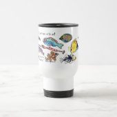 De Voyage I Love to Snorkel amusant Cartoon Fish Mug (Centre)