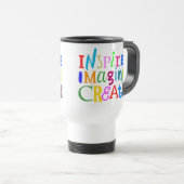 De Voyage Inspire, Imagine, Create - Motivational Travel Mug (Devant droit)