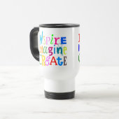 De Voyage Inspire, Imagine, Create - Motivational Travel Mug (Devant gauche)