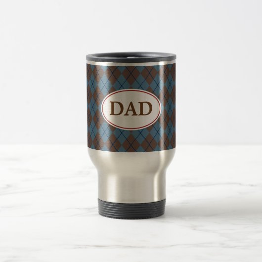 De Voyage Jacquard bleu papa Mug (Centre)