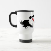De Voyage Joli Cartoon Bordure Collie Commuter Mug (Gauche)