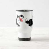 De Voyage Joli Cartoon Bordure Collie Commuter Mug (Centre)