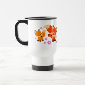 De Voyage Joli Jouer Cartoon Foxes Commuter Mug (Gauche)