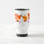 De Voyage Joli Jouer Cartoon Foxes Commuter Mug (Centre)