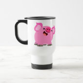 De Voyage Jolie moqueuse caricature Cochon Commuter Mug (Gauche)