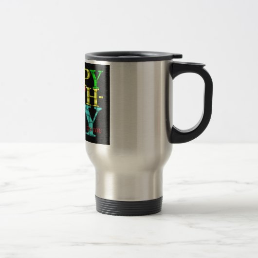 De Voyage Joyeux Anniversaire Mug (Droit)