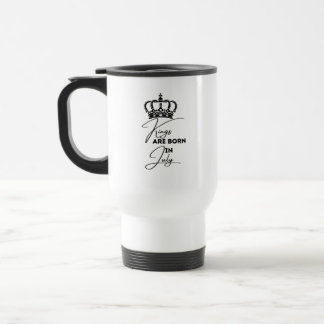 De Voyage Kings Are Born in July - Birthday Mug for Men