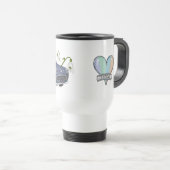 De Voyage Lapis Grey Figaro travel mug - reisbeker (Devant droit)