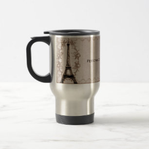 De Voyage Latte Paris Grunge Travel Mug