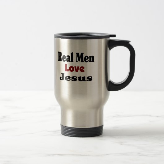 De Voyage Les vrais hommes aiment Jésus Mug (Droit)