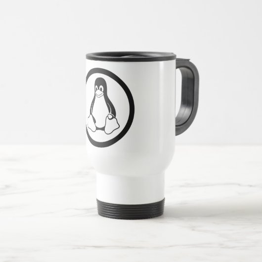 De Voyage Linux Tux Mug (Devant droit)