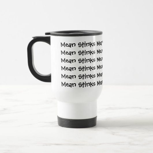 De Voyage Mean Stinks Mug (Gauche)