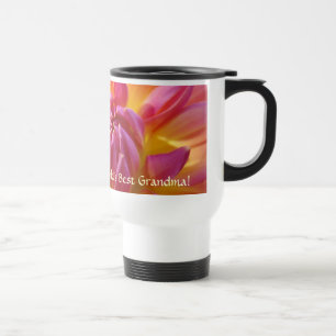De Voyage MEILLEURE MAMIE DU MONDE ! Mug Cadeau Dahlia Fleur