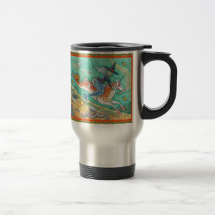 DE VOYAGE MERMAID WITCH, HALLOWEEN MERHORSE COMMUTER MUG