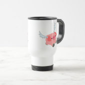 De Voyage Mignonne aile caricature Cochon Commuter Mug (Devant droit)