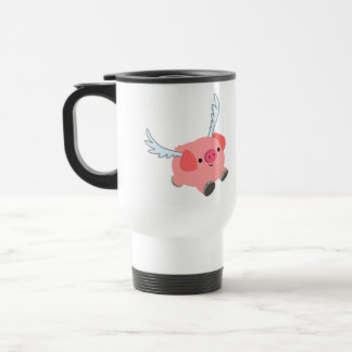 De Voyage Mignonne aile caricature Cochon Commuter Mug