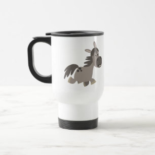De Voyage Mignonne caricature Gris Pony Commuter Mug