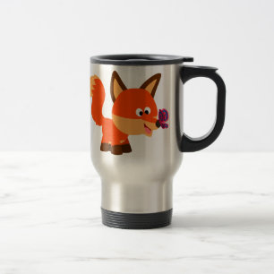 De Voyage Mignonne Renard Cartoon Et Mug Commuter Papillon