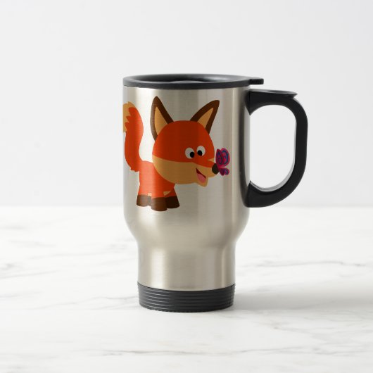 De Voyage Mignonne Renard Cartoon Et Mug Commuter Papillon (Droit)