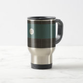 De Voyage Modern Blueprint Grid Insulated Travel Mug TM02 (Devant droit)