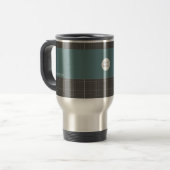 De Voyage Modern Blueprint Grid Insulated Travel Mug TM02 (Devant gauche)