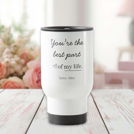 De Voyage Modern Personalized Love Quote Travel Mug