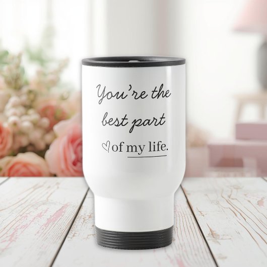 De Voyage Modern Personalized Love Quote Travel Mug
