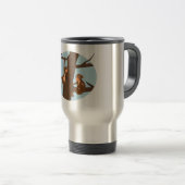 De Voyage Monkeys climbing the tree cartoon travel mug (Devant droit)