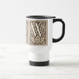 De Voyage Monogramme encadré 'W'- Mug