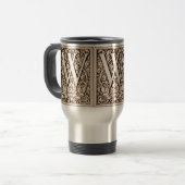 De Voyage Monogramme encadré 'W'- Mug (Devant gauche)