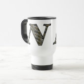 De Voyage Monogramme Initial N Hydrangea Floral Travel Mug (Devant gauche)