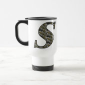De Voyage Monogramme initial S Hydrangea Floral Travel Mug (Gauche)