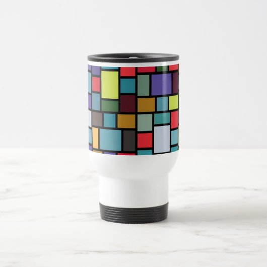 De Voyage Mosaic Travel Mug Paul Klee Mondrian (Centre)