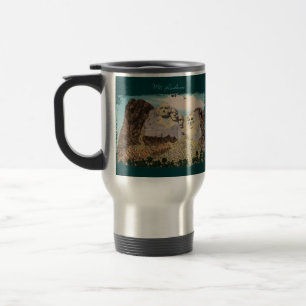 De Voyage Mt. Rushmore Painted Travel Mug