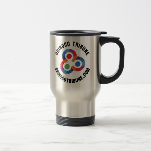 De Voyage Mug avec logo arrondi (nom + url) (Droit)