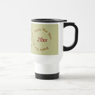 De Voyage Mug - Circulaire Joyeux Nouvel An avec Date