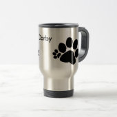 De Voyage Mug - Empreintes polydactyles et nom (v2) (Devant droit)