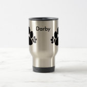 De Voyage Mug - Empreintes polydactyles et nom (v2) (Centre)