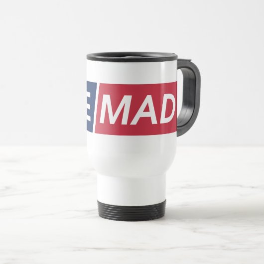 De Voyage Mug LIVE MAD Motivation Gras (Devant droit)