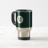 De Voyage Mug monogramme Turquoise foncé (Devant gauche)
