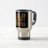 De Voyage Mug Naughty Alphabets - choisir style & couleur (Devant droit)