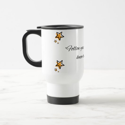 De Voyage Mug on the theme of motivation. (Gauche)