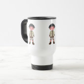 De Voyage mug with cartoon character boy (Devant gauche)