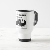 De Voyage Mustache 'A UN HANDLEBAR SUR LA SITUATION' Mug (Devant droit)